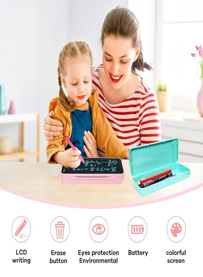 Mashes علبة أقلام رصاص ماشز 2 في 1، لعبة لوحية تعليمية بشاشة LCD للأطفال مع قلم لمس - حافظة أقلام للكتابة الرقمية مع زر مسح للأدوات المدرسية - اللون حسب المتوفر - Image 4
